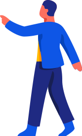 Illustration of man pointing